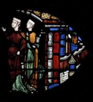 Chartres, Cathedrale, Vitrail, Le fils prodigue (1)